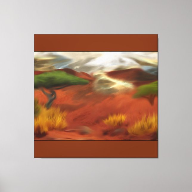 Australische Outback Dawn Abstrakt Art Leinwanddruck (Vorderseite)