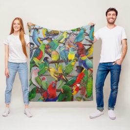 Australische Parakeets Fleece Blanket