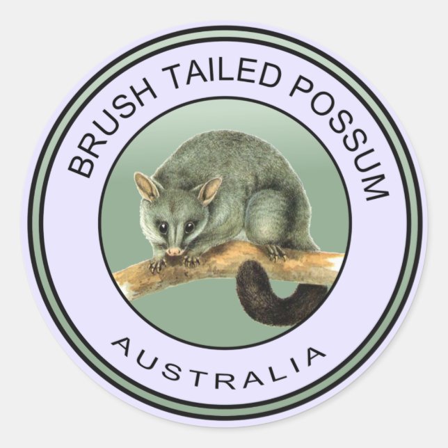 Australische Pinselspitze Runder Aufkleber (Vorderseite)