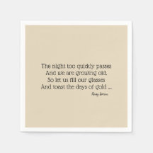 Australische Poetry Paper GRILLEN Napkins