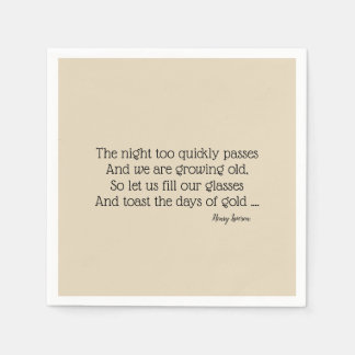 Australische Poetry Paper GRILLEN Napkins Serviette