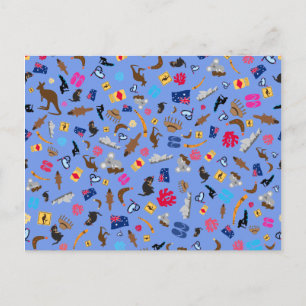 Australische Produkte, was für Australien berühmt  Postkarte