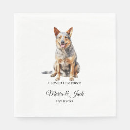 Australische Rind Dog Pet Cocktail Wedding Serviette
