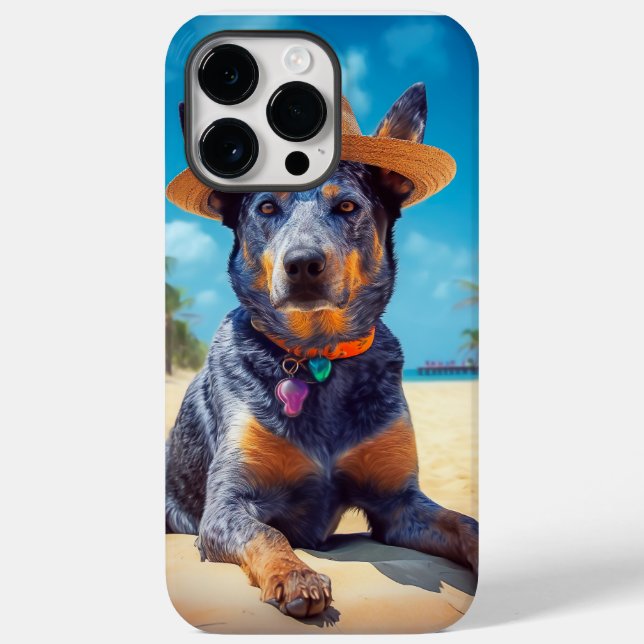Australische Rinder am Strand, Hunde liebt Sommerg Case-Mate iPhone Hülle (Rückseite)