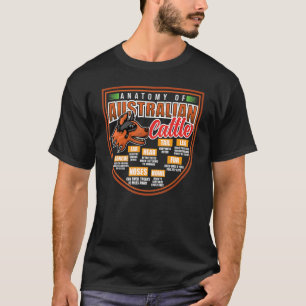 Australische Rinder Anatomie Blue Heeler Züchter T-Shirt