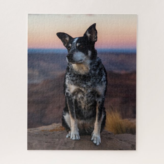 Australische Rinder Hund Heeler - Sunset - Puzzle (Vertikal)