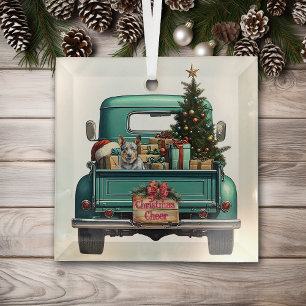 Australische Rinder-Hunde-Farm LKW Weihnachten Ornament Aus Glas