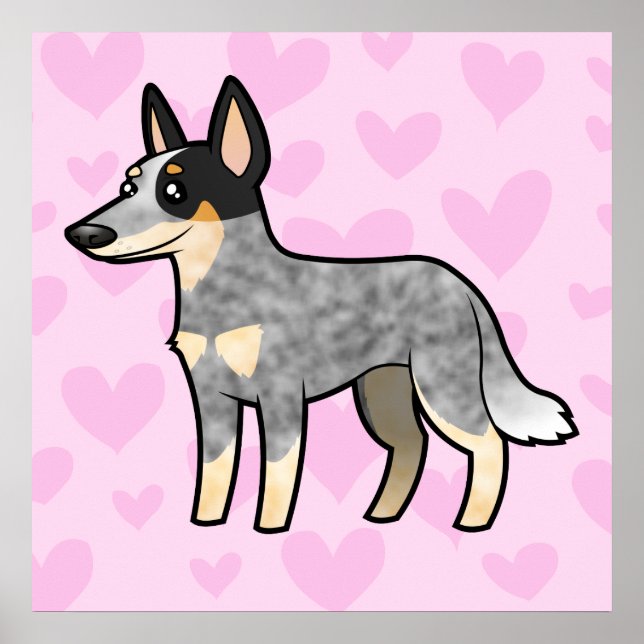 Australische Rinder-Hunde / Kelpie-Liebe Poster (Vorne)