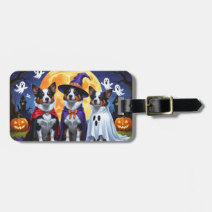 Australische Rinder Hunde Pumpkin Halloween Funny Gepäckanhänger