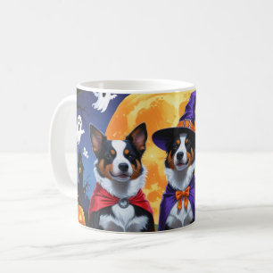 Australische Rinder Hunde Pumpkin Halloween Funny Kaffeetasse