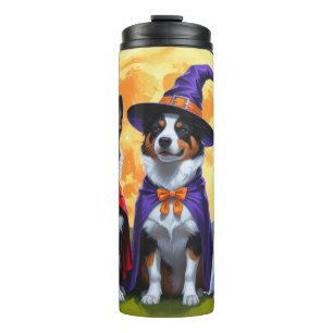 Australische Rinder Hunde Pumpkin Halloween Funny Thermosbecher
