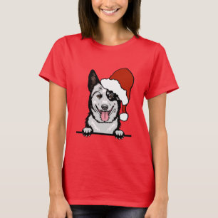 Australische Rinder-Hunde-Weihnachtsmannmütze Hun T-Shirt