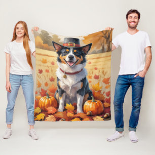 Australische Rinder im Herbst Leaves Erntedank Fleecedecke