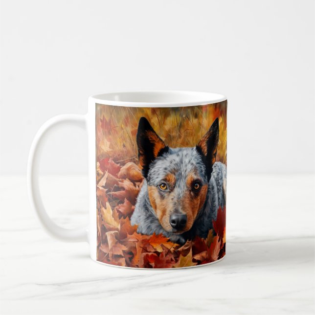 Australische Rinder im Herbst Leaves Fall Inspirie Kaffeetasse (Links)
