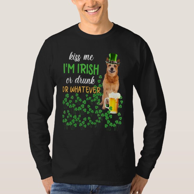 Australische Rinder Küssen Ich bin irisch oder Bet T-Shirt (Vorderseite)
