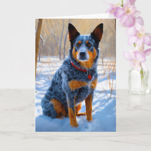 Australische Rinder Let It Snow Weihnachten Karte