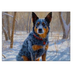 Australische Rinder Let It Snow Weihnachten Schneidebrett