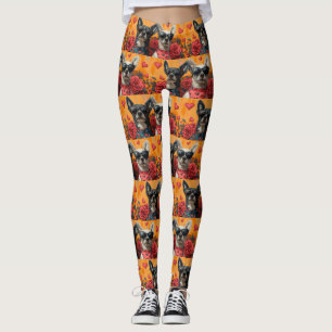 Australische Rinder Mit Herz Rosen Valentinstag Leggings