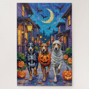Australische Rinder-Trick-or-Treating zu Halloween Puzzle