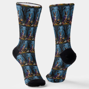 Australische Rinder-Whimsical Halloween-Malerei Socken