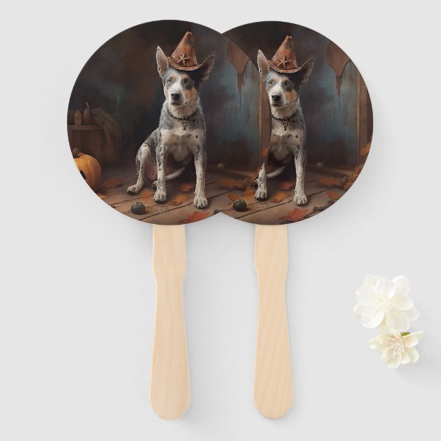 Australische Rinderpumpen Halloween Beängstigend Fächer (Vorne und Hinten)