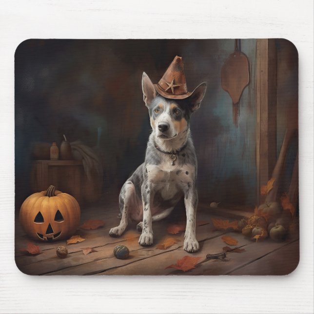 Australische Rinderpumpen Halloween Beängstigend Mousepad (Vorne)