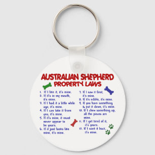 AUSTRALISCHE SCHÄFER Eigentums-Gesetze 2 Schlüsselanhänger