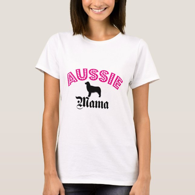 Australische Schäfer-Mutter T-Shirt (Vorderseite)
