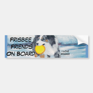 Australische Schäferfrisbee-Hund"Yippee" Malerei Autoaufkleber