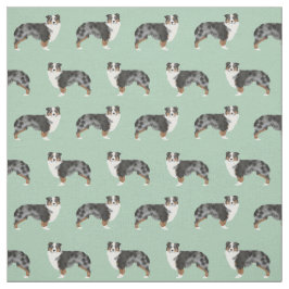 Australische Schäfergewebe niedliche Hundegewebe Stoff