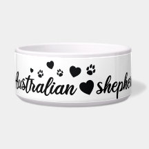 Australische Schäferhirte Keramik Pet Bowl