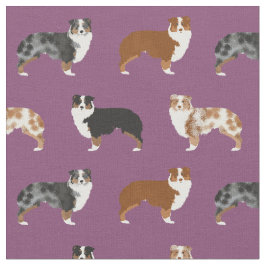Australische Schäferhunde lila Stoff