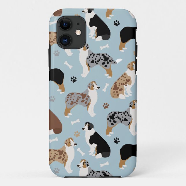 Australische Schäferknochen und -paws Case-Mate iPhone Hülle (Rückseite)