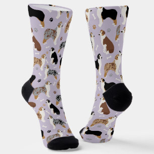 Australische Schäferknochen und Paws Socken