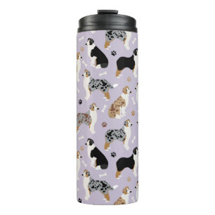 Australische Schäferknochen und -paws Thermosbecher