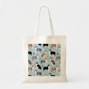 Australische Schäferknochen und Paws Tote Bag Tragetasche