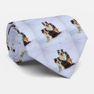 Australische Schäferpaarhunde Krawatte