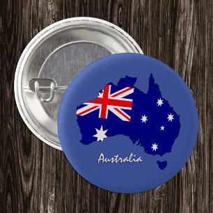 Australische Schaltfläche, Karte, patriotische aus Button