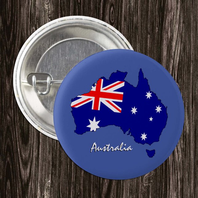 Australische Schaltfläche, Karte, patriotische aus Button (Von Creator hochgeladen)