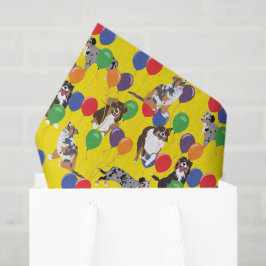 Australische Shelpherie und Party Balloons Seidenpapier