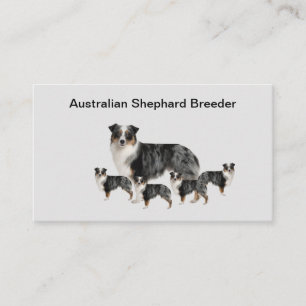 Australische Shephard Dog Breeder Business Cards Visitenkarte