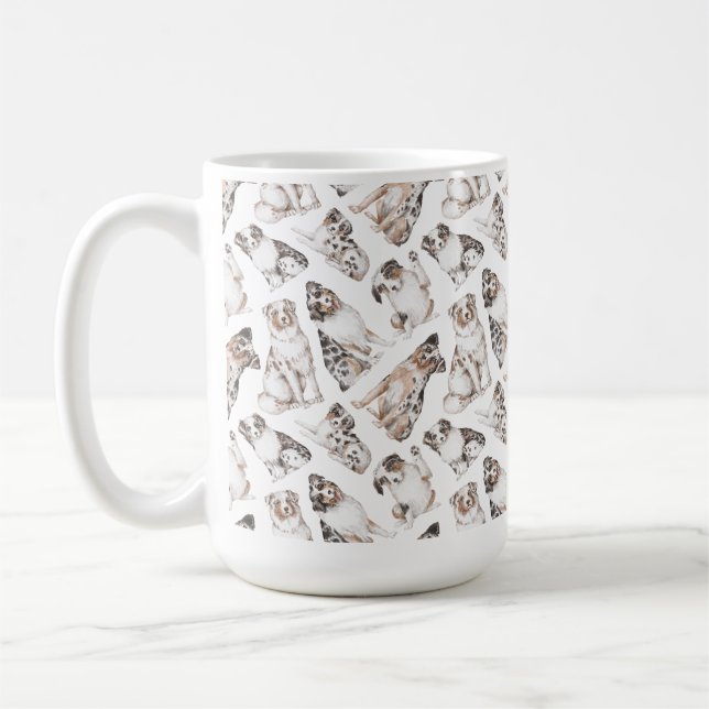 Australische Shepherd Keramik Tasse (Links)