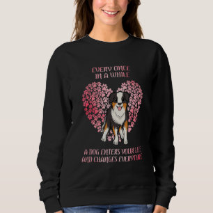 Australische Shepherd-Liebe mit Hearts Aussie Dog Sweatshirt
