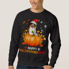 Australische Shepherd-Shirts, Frohe Hallothanksmas Sweatshirt