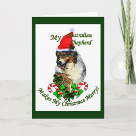 Australische Shepherd Weihnachtsgeschenke Feiertagskarte