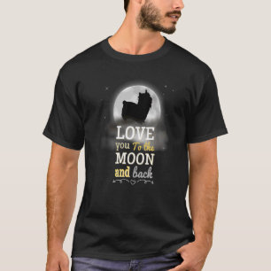 Australische Silky Terrier Hunde Liebe zum Mond T-Shirt
