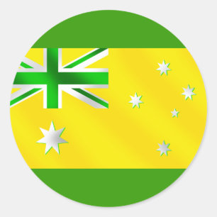 Australische Socceroflagge Runder Aufkleber