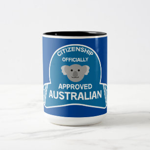 Australische Staatsbürgerschaft   Aussie Citizen Zweifarbige Tasse