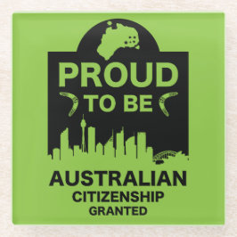 Australische Staatsbürgerschaft Glasuntersetzer