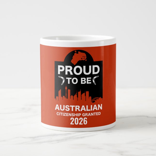 Australische Staatsbürgerschaft Jumbo-Tasse (Vorderseite)